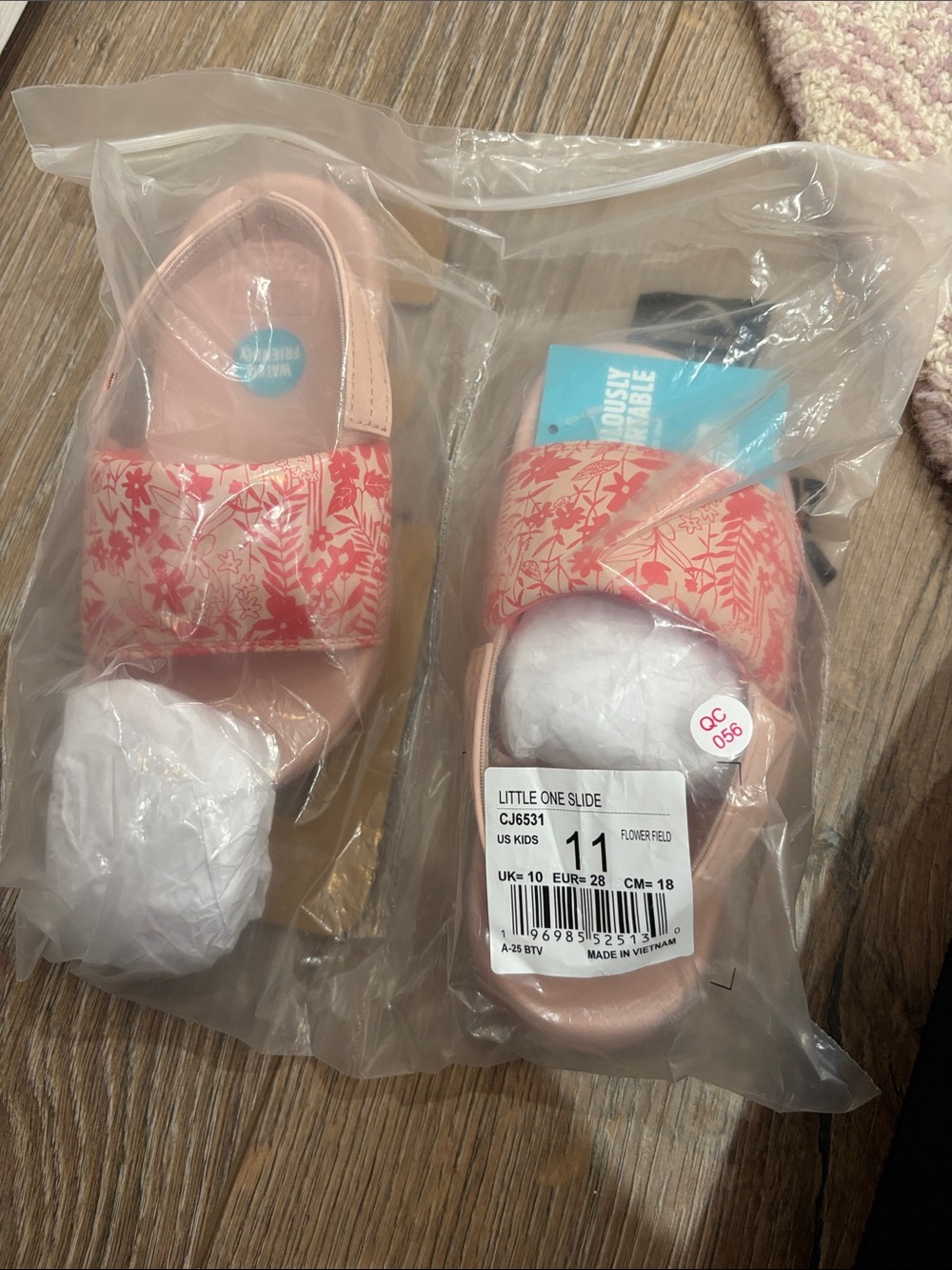Reef Little One Slide Sandals - Pink Floral Print